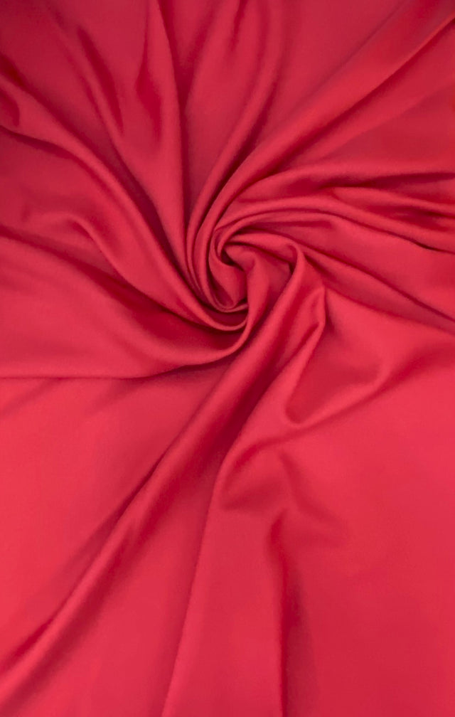 Gabardine Polyester Fabric - Red, 59/60" Width (1 Yard)