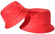 Bucket Hats Cotton Fabric - Red, Head Size 56-58CM (1 Unit)