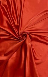 Crepe Satin Polyester Fabric - Red, Shiny, 58" Width (1 Yard)