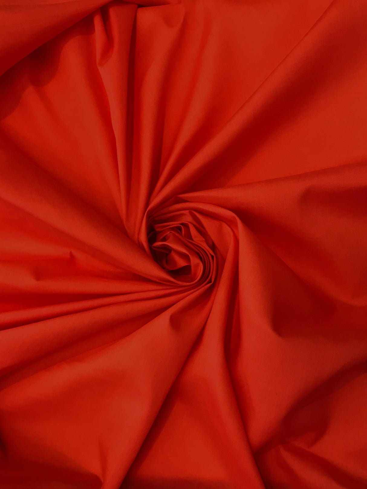 Apple Red Poly Cotton Fabric - Apple Red, Broadcloth, 59/60" Width (1 Yard)