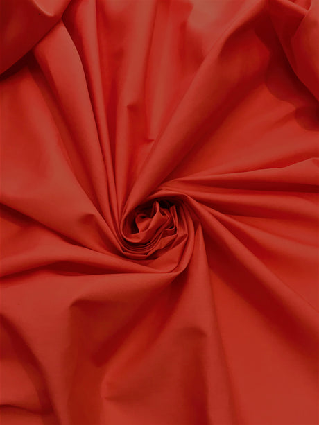 Apple Red Poly Cotton Fabric - Apple Red, Broadcloth, 59/60" Width (1 Yard)