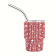 Thermal Sublimation Tumblers 2 Oz Rhinestone Shot Cup - Red, 2 Oz Capacity (1 Unit)