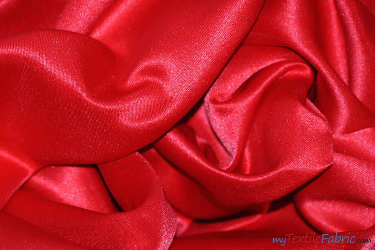 Stretch Matte Satin Peau De Soie Polyester Fabric - Solid, 58/60" Width (1 Yard)