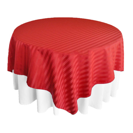 Square Striped Jacquard Table Overlay 240GSM Polyester