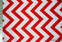 Chevron Lamour Satin Polyester Fabric - Chevron Print, 58/60" Width, Multiple Colors (1 Yard)