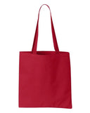 Big Tote Bag 600 Denier Polyester/PVC Fabric - Red, Zippered Closure, 18"W X 16"H X 4 1/2"D (1 Bag)