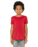 Bella Canvas 3001Y Airlume Combed And Ring-Spun Cotton Fabric - Red, Crew Neck, Short Sleeve (1 Shirt)