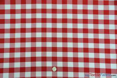 Picnic Checkers Polyester Fabric - Gingham Checkered, 1" X 1", 58/60" Width (1 Yard)