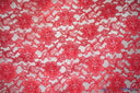 Raschel Lace Polyester Fabric - Floral Sheer Lace, 58/60" Width (1 Yard)