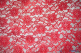 Raschel Lace Polyester Fabric - Floral Sheer Lace, 58/60" Width (1 Yard)