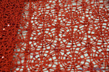 Open Weave Chain Chemical Lace Polyester Fabric - Sheer Metallic Open Work, Sequins Embellished, 50" Width, 10 Colors (1 Yard)