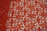 Open Weave Chain Chemical Lace Polyester Fabric - Sheer Metallic Open Work, Sequins Embellished, 50" Width, 10 Colors (1 Yard)