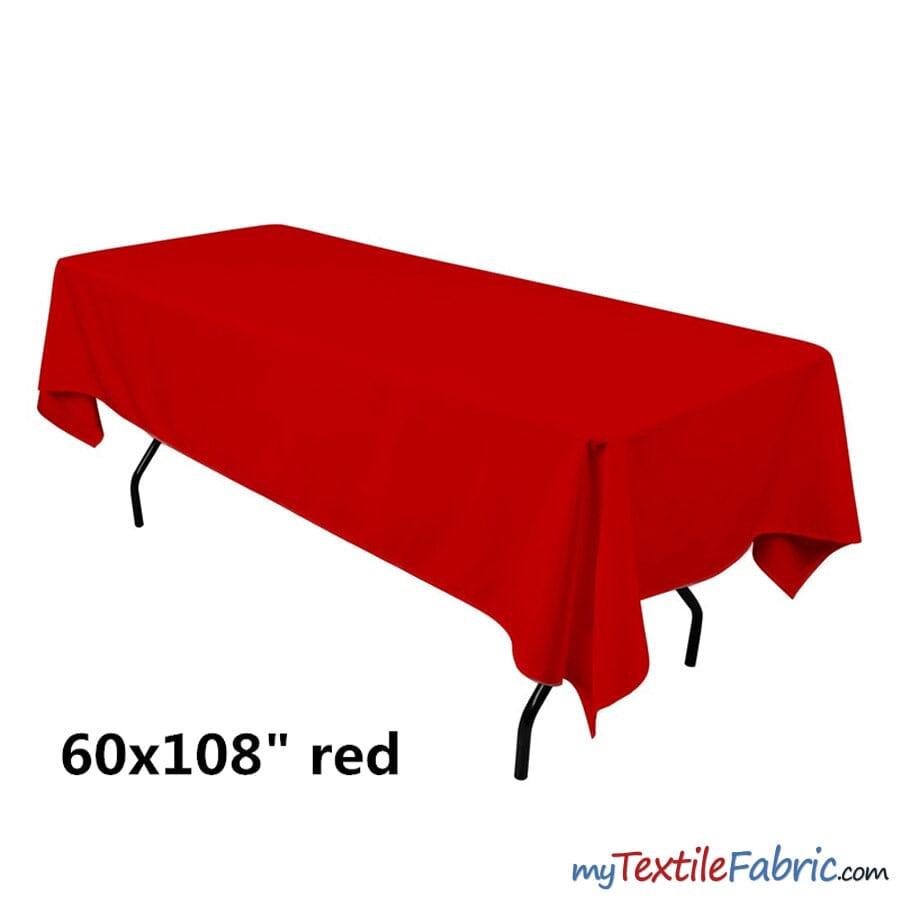 Banquet Polyester Fabric - 60" X 108", Solid Color Tablecloth, 180 GSM (By Piece)