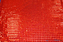 Hologram Quad Sequins Polyester Fabric - Holographic Square Sequins, 40" Width, 7 Colors (1 Yard)
