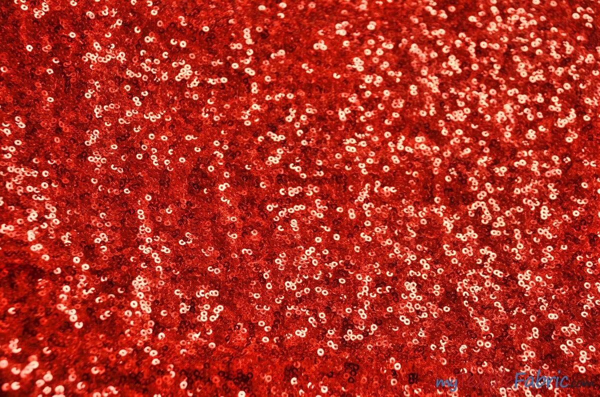 Glitz Mesh Sequins Polyester Fabric - 3Mm Glitter Sequins, 52" Width, Multiple Colors (1 Yard)