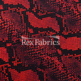 Serpent Nylon Spandex Fabric - Multiple Colors, Snakeskin Print, 58/60" Width (1 Yard)