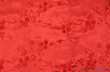Ribbon Taffeta Polyester Fabric - Embroidered Ribbon Cord, Multiple Colors, 54" Width (1 Yard)