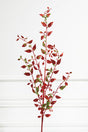 32” Glitter Red/Green Smilax Spray