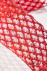 4" x 10 Yard Red Mesh Wired Ribbon