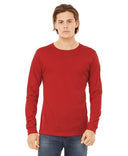 Bella Canvas 3501 Long Sleeve Cotton Fabric - Red, Long Sleeve, Crew Neck (1 Piece)