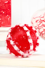 4 Inch Red Peppermint Trim Ornament
