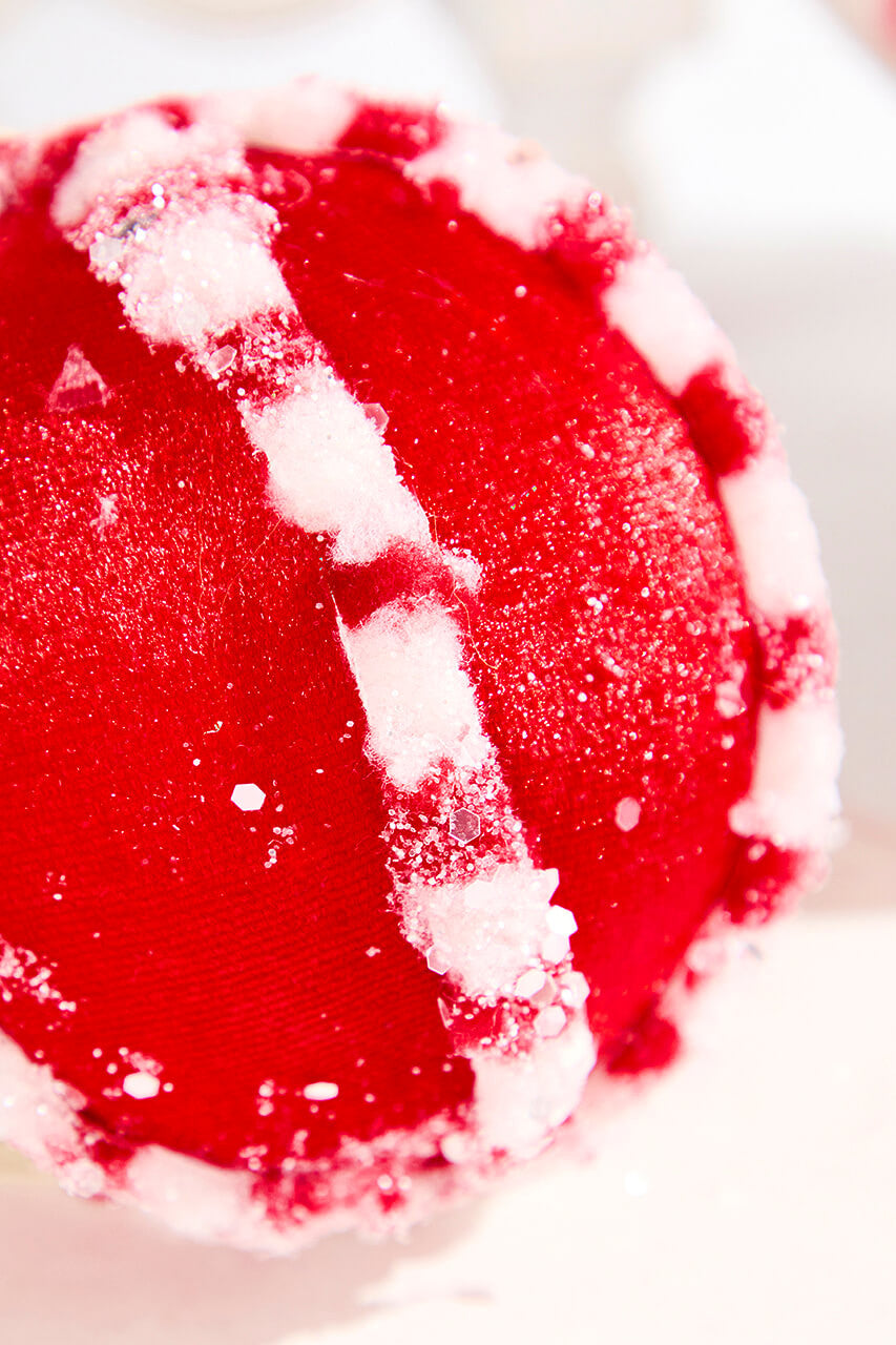 4 Inch Red Peppermint Trim Ornament