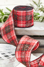 4” x 10 Yard Snowy Plaid Wired Ribbon