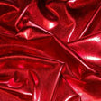 Red Spandex Lame Foil Stretch Metallic Fabric,