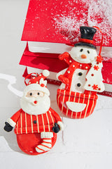 4.5" Resin Holiday Santa /Snowman Ornament