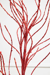 47” Glitter Sequin Wispy Willow Christmas Spray - Red
