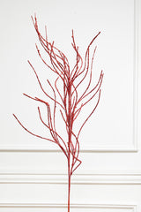 47” Glitter Sequin Wispy Willow Christmas Spray - Red