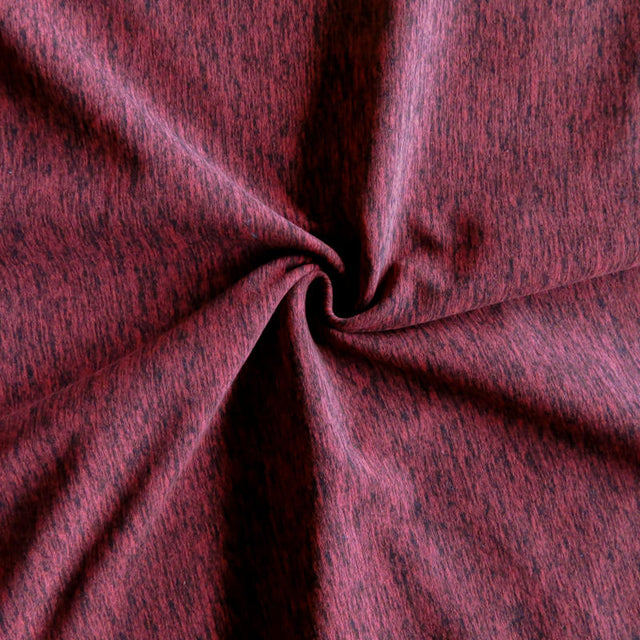 Poly Spandex Jersey Knit Fabric Red/Black Marl