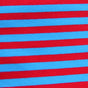 Cotton Lycra Stripe Knit Fabric Turquoise Blue and Red 3/8"