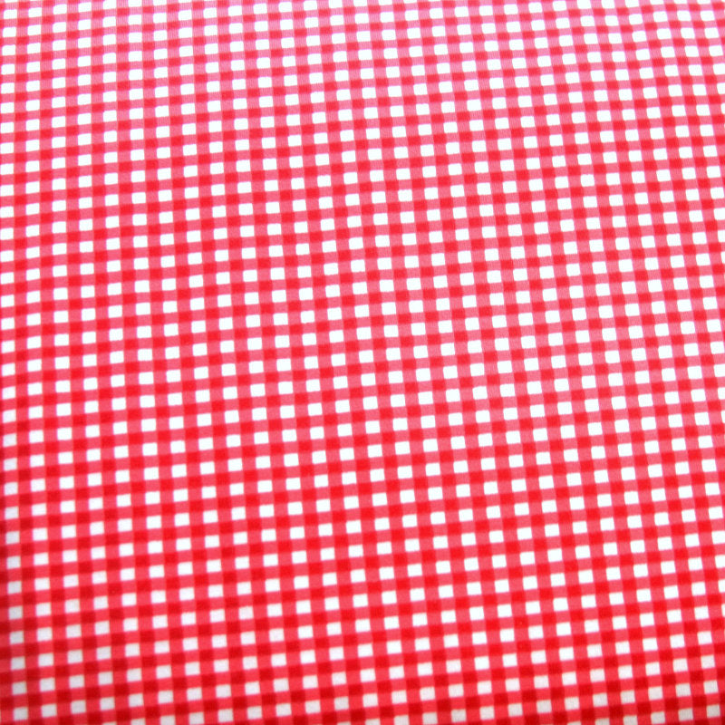 Swim Knit Red and White Gingham
