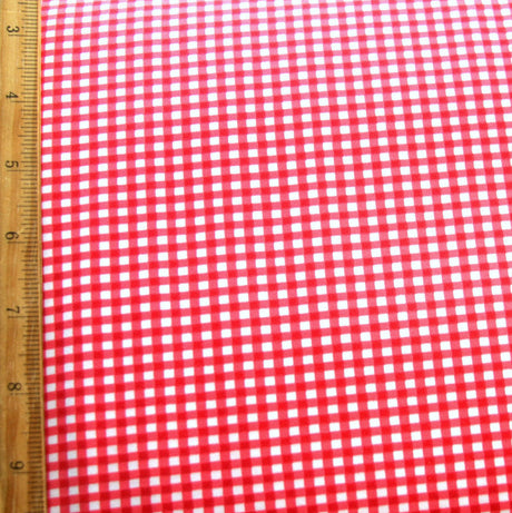 Swim Knit Red and White Gingham