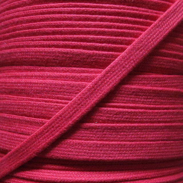 Cotton Hoodie Drawstring Flat Tape Red 3/8"