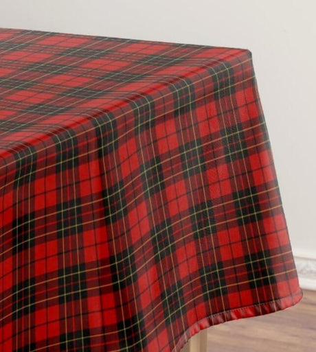 Christmas Red Kilt Poly Rayon Fabric - Red Tartan Plaid, 58/60" Width (Yards)