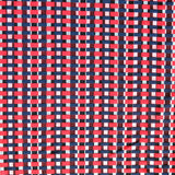 Stretch Woven Red/Navy Checkers Fabric