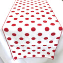 Polka Dot Print Broadcloth Poly Cotton Fabric - 12" Wide X 108" Long, Table Runner, Colorful Dot Pattern (1 Piece)