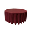 Burgundy 100% Polyester Round Tablecloth 108″