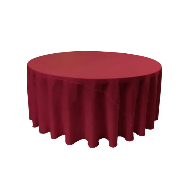 Cranberry 100% Polyester Round Tablecloth 120″