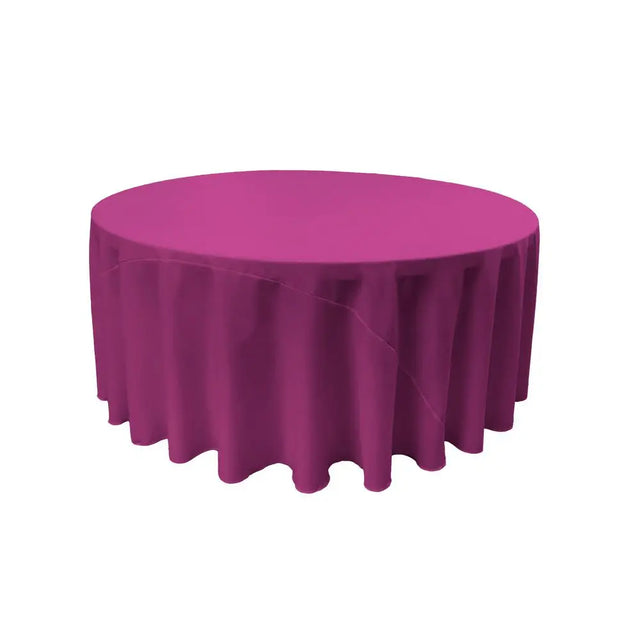 Magenta 100% Polyester Round Tablecloth 120″
