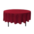 90″ Cranberry Polyester Round Tablecloth