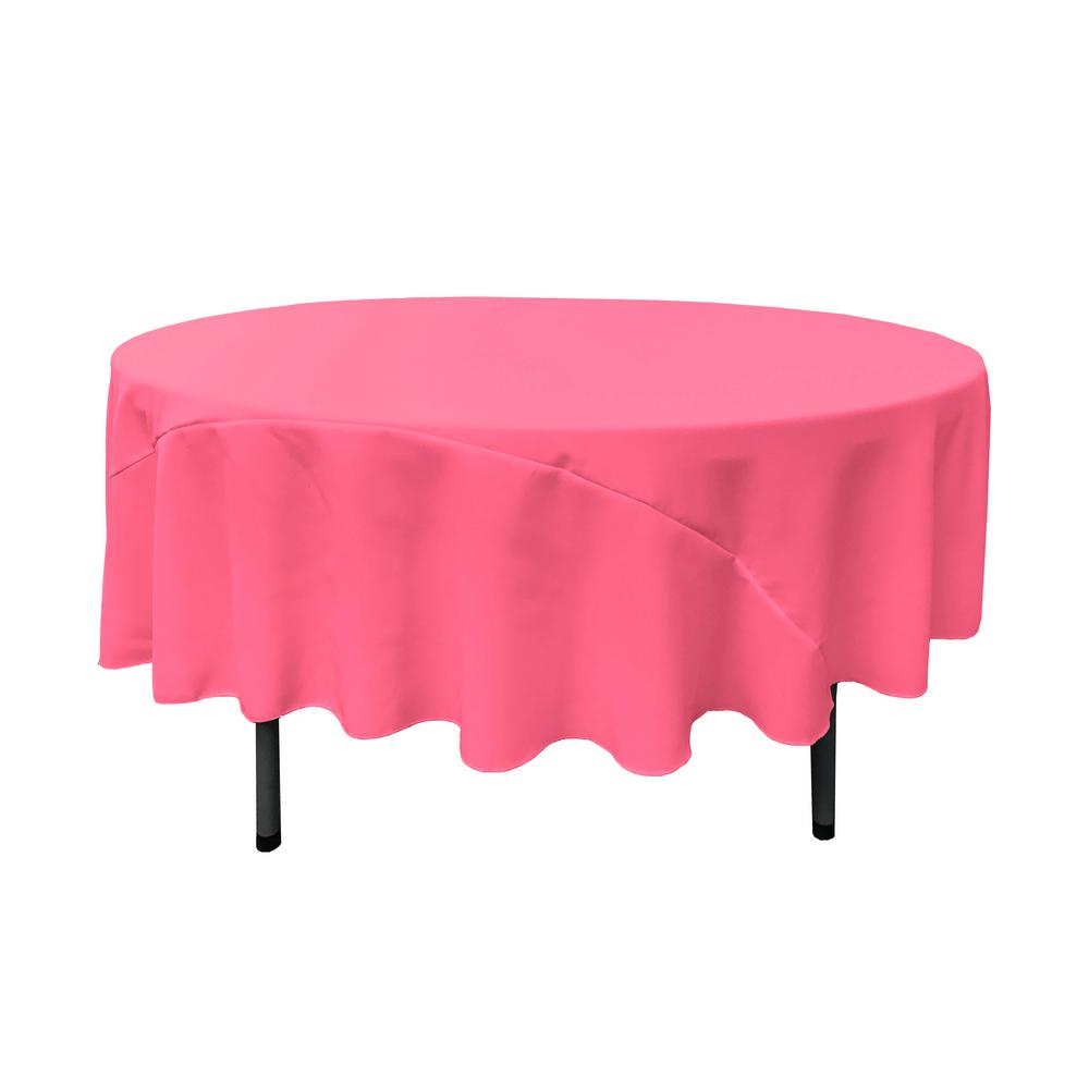 90″ Hot Pink Polyester Round Tablecloth