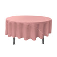 90″ Dusty Rose Polyester Round Tablecloth