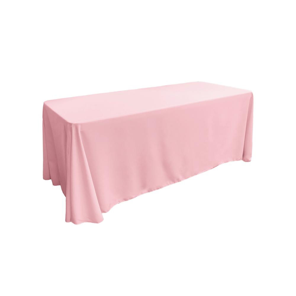 Light Pink 100% Polyester Rectangular Tablecloth 90″ x 156″