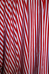 Cotton Lycra Jersey Knit Red and White Stripes 24" Remnant