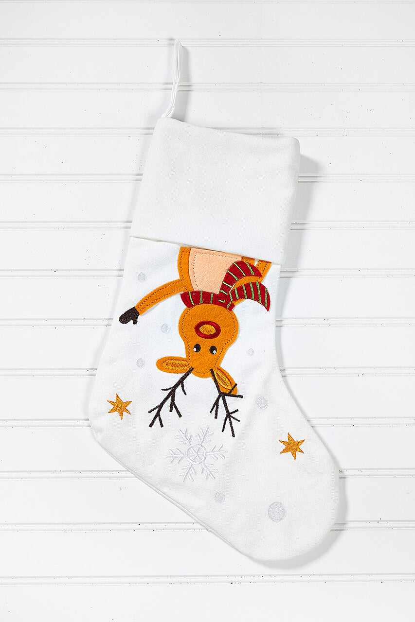 White Stocking with Rudolph