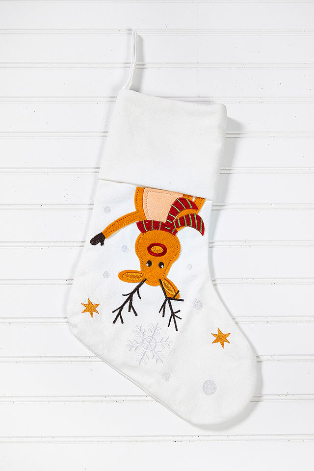 White Stocking with Rudolph