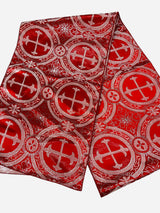 Religious Brocade Runner Tablecloth Brocade Fabric - Ecclesiastical Jacquard, Cross Motif, 14" Wide x 60" Long (1 Yard)